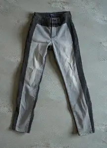 NYDJ Gray Black Two Tone Denim Jeggings Jeans Size 0