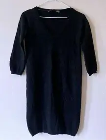 360 Cashmere Tunic Sweater  Half Sleeves Size XS Black