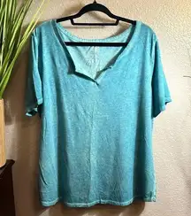 💰💰$3.00💰💰 bundle item: Terra & sky, short sleeve turquoise top size 1X