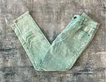 Iris Jeans Modern Vintage Light Teal Acid Wash Skinny Jeans Size 5