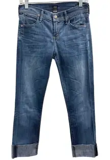 Citizens of Humanity Dani Cropped Cuffed Straight Leg Jeans Medium Wash Size 26