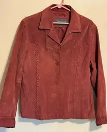 Vintage Leather Van Heusen Western Burgundy Blazer