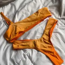 High Waisted Orange Ombré Bikini Set