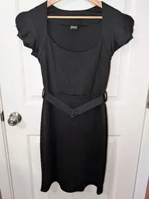 Vintage Fredrick's Of Hollywood Cap Sleeve Cocktail Dress Women's Medium Black