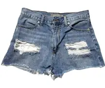 Just USA Womens Cut Off Jean Shorts Size Medium Denim Distressed Frayed Hem