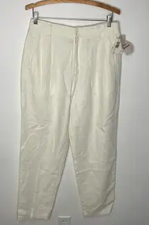 Vintage Liz Claiborne‎ lizsport ivory linen Blend dress pants women’s size 12