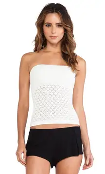 Women’s White Seamless Strapless Bandeau Tube Top