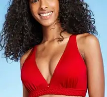 Target Red Push Up Bikini Top