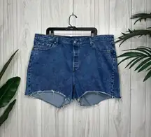 Levi’s Plus Size 501 Original Denim Shorts Charleston Erosion Medium Erosion 22W