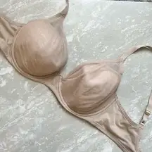 [Natori] Nude Mesh Underwire Overlay Bra- Size 36D