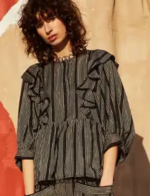 Apiece Apart Likhi Ruffle Blouse Sz. S