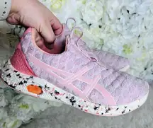 Asics pink athletic sneakers: tennis shoes 10