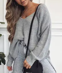 White Fox Oversized Relaxed Fit White Chunky Knit Sweater Small/Medium