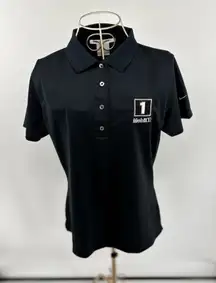 Mobil 1 Logo Nike Golf Women's Short Sleeve Polo Shirt Black Size Medium