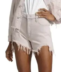 Mother‎ Ultra High Waisted Tomcat Kick Fray Shorts in Dunked in Trouble size 28