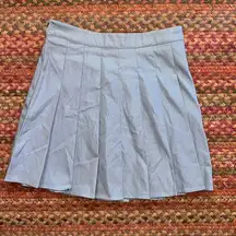 GREY PLEATED STRETCH SCHOOL GIRL SKIRT