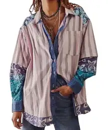 Free People Floral Print Oversized Shirt
Top (Size Small)