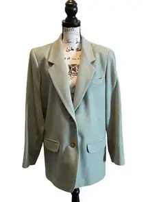 Eddie Bauer Wool Suit Blazer Jacket Sage Green Large NWT #N-069 Office Workwear