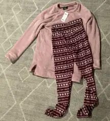 32 Degrees Pink Pajama Set with Patterned Pants