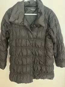 Eileen Fisher Puffer Coat with 2 missing snaps at the bottom size PS.