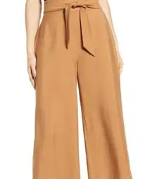 Camel Colored Wide Leg Tapered Pants | 2x