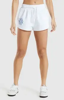 gymshark leg day short regular fit pull on cotton gym post leg day feels white S