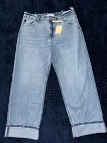 KanCan Women's‎ Blue Denim Wide Leg Jeans High Rise Size 32 NWT