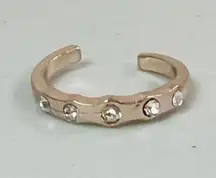 Gold Diamond Adjustable Toe Ring Band Jewelry ✨