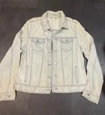 Jones New York White Denim Jacket Stylish Casual Outerwear B-400‎