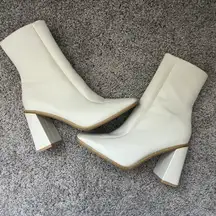 White Patent Boots