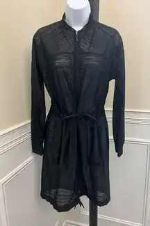 🖤 Lululemon Lab Haze Jacket – Black | Size: 19” P2P | Cinch Waist Mesh | Rare