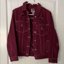 The Ragged Priest Maroon Distressed Jacket