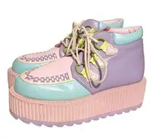 Dolls Kill  Strange Cvlt Size 10 Pastel Pink Super Kreep Platforms Sneaker Punk