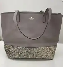 Kate Spade Large Glitter Greta Penny Tote Purse