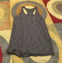 Essential Racerback Tank Top Grey Space Dye Cotton Material Size 14