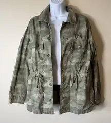 VTG‎ American Eagle Camo Cargo Jacket Women's medium urban rocker Pockets