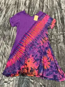 Purple and Pink Tie-Dye Dress One size fits S-L