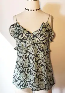 Ruffle Leaves Boho Tank Top