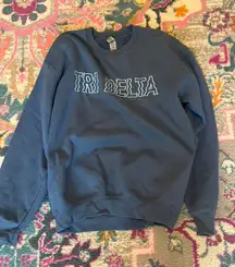 Tri Delta Blue Crewneck Sweatshirt