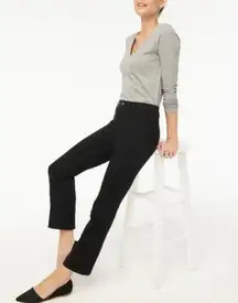 NWT J. Crew Factory Mid-Rise Flare Crop Black Jean in All-Day Stretch Size 26
