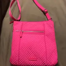 Hot pink quilted Vera Bradley crossbody purse