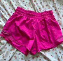 Hot pink athletic shorts