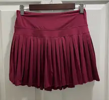 Gold Hinge Raspberry Pleated Tennis Skirt Size Medium High Waisted Sporty