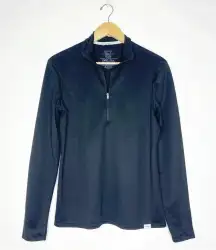 Patagonia Black Quarter Zip Womens Layering Sweater Size Large