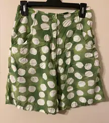 Womens Green White Polka Dot‎ Urban Outfitters Bermuda Shorts Size 2