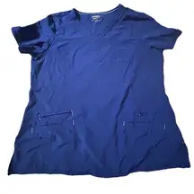 Scrubstar Scrub Premium Top Blue Women's  Size L  Ultra Confortable Easy Stretch