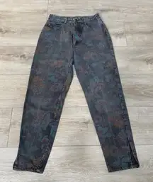 Vtg Jean St. Tropez Flower Jeans SIZE 9 Split Hems Ankle‎ Length Made in USA