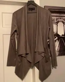 Kendall + Kylie  drape front faux suede jacket blazer, size large