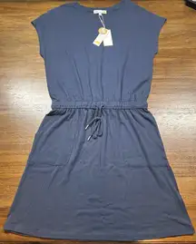 C&C California Size XS Women’s Barbara Beachy Dolman Sleeve Pocket Blue Dress