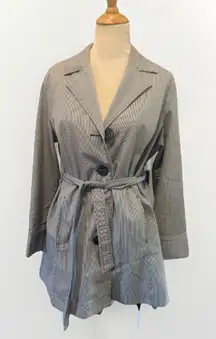 Sonoma Jean Blue Denim Jacket Striped Women's Size Petite Large Button Front